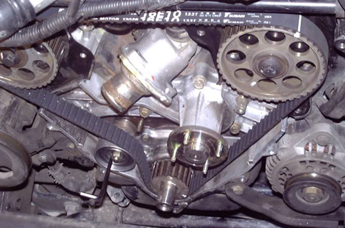 Belt on engine